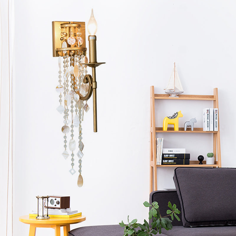 Product Image for Torch Schlafzimmer Wandlampe Klassisch Metall 1 Licht Braun/Gold Wandl lampe mit/ohne Schirm, Gold / Schattenlos