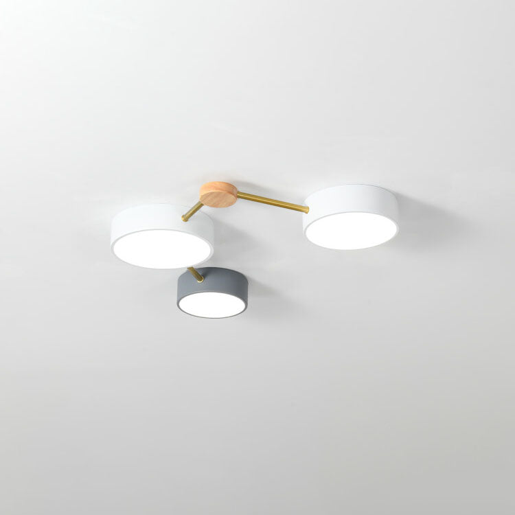 Product Image for Minimalistische Massivholz Eisen LED Deckenleuchten, 3 / 110V-120V Für US/CA / Weißes Licht (5000K)