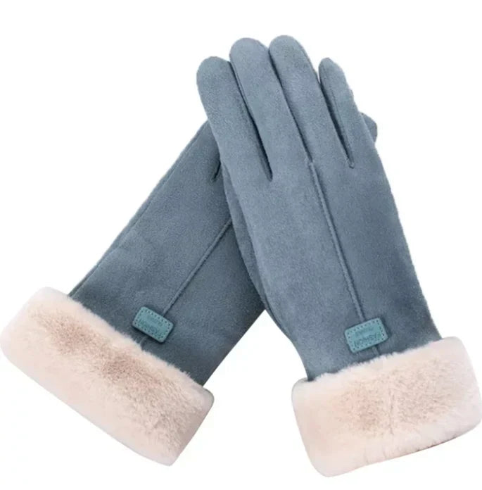 Product Image for Frendorf | Warme Wildleder Damenhandschuhe - VelvTouch, Blau / 9