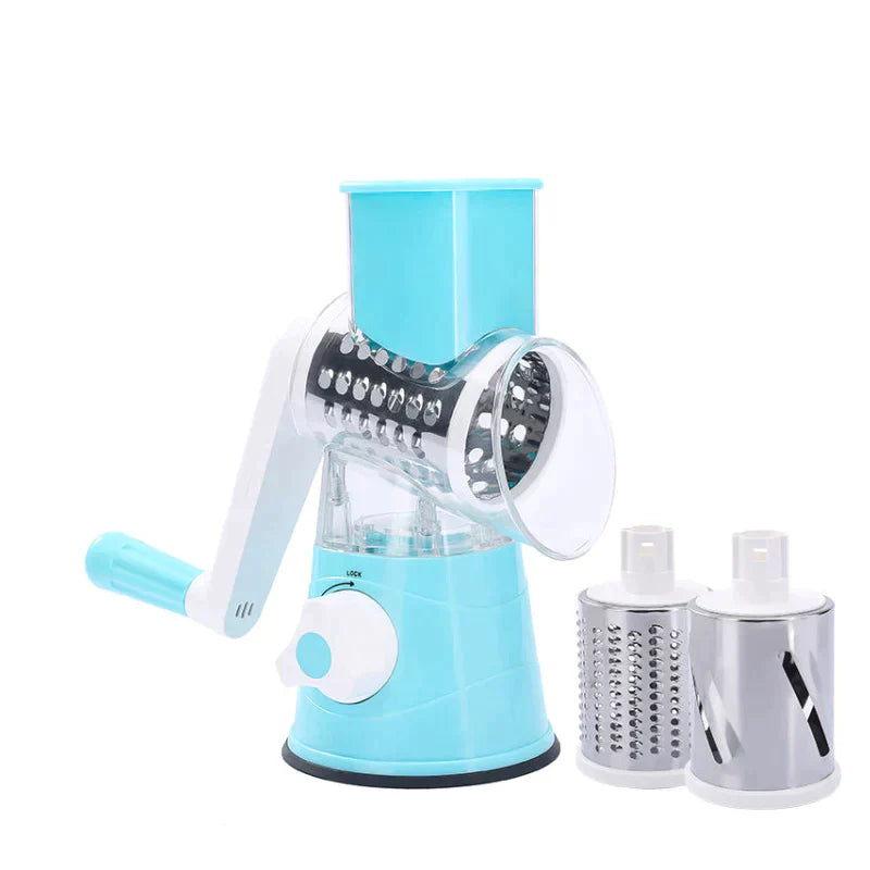 Product Image for Frendorf | 3 in 1 Rotierende Käsereibe Gemüsehobel, Blau