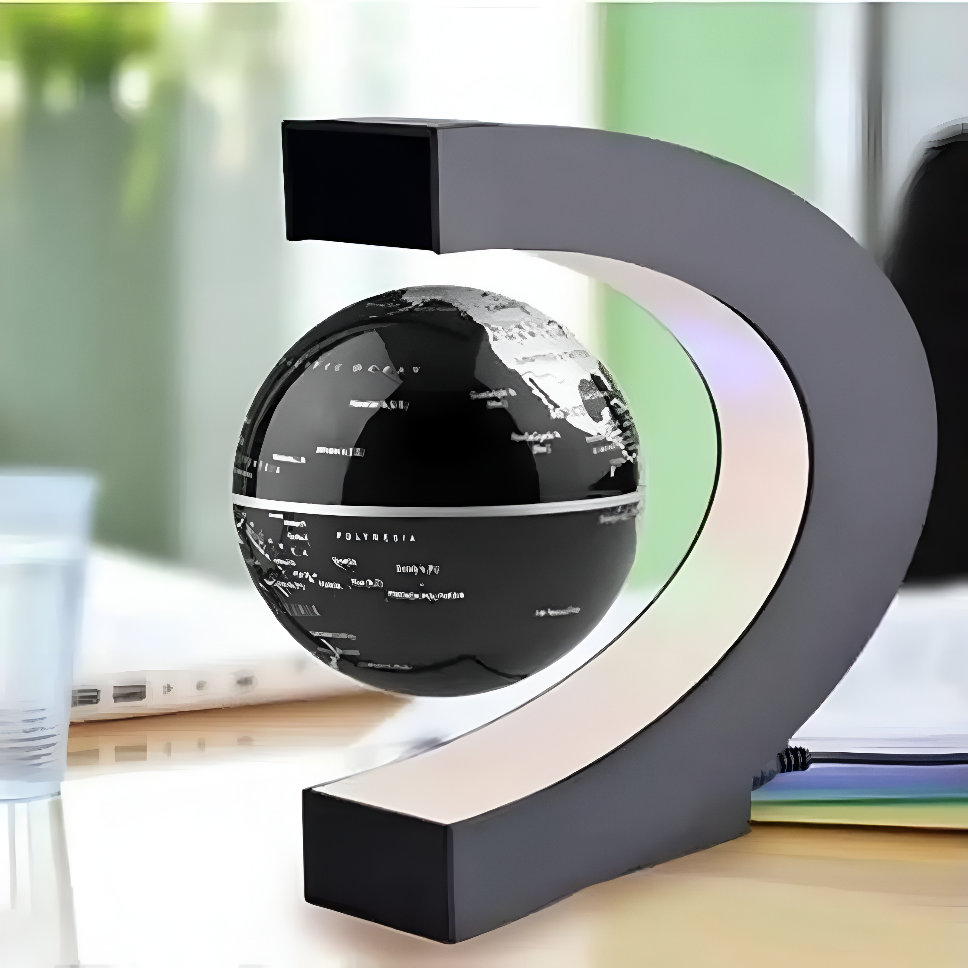 Product Image for Frendorf | Armstrong | Magnetische Levitation Schwebende Globuslampe mit LED-Weltkarte, Silberner Globus