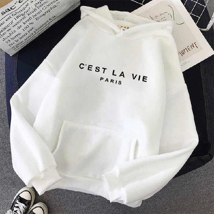 Product Image for La Vie Hoodie | Bequemer Pullover für Damen, Weiß / XL