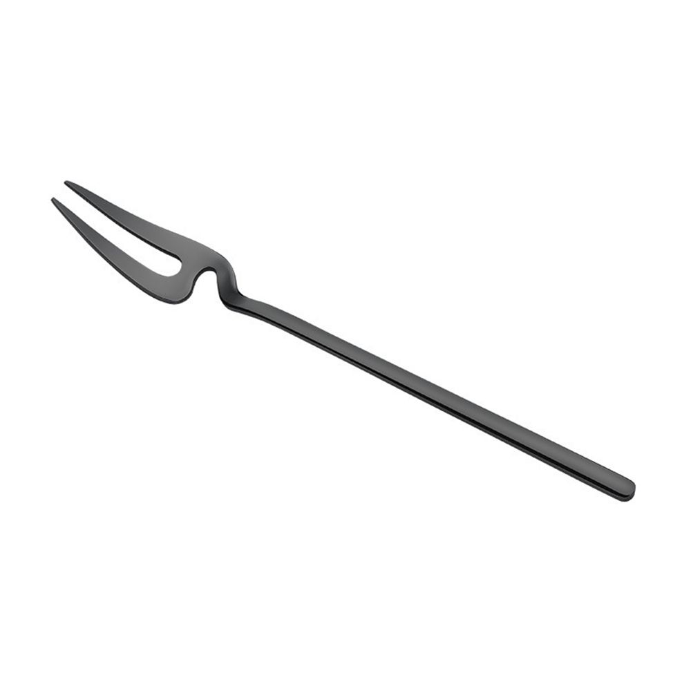Product Image for Frendorf | EleganceCut Pariser Edelstahl Besteck | Einzelstücke | Hochwertige Verarbeitung | Klassisch & Zeitlos, Matt-schwarz / Obstgabel
