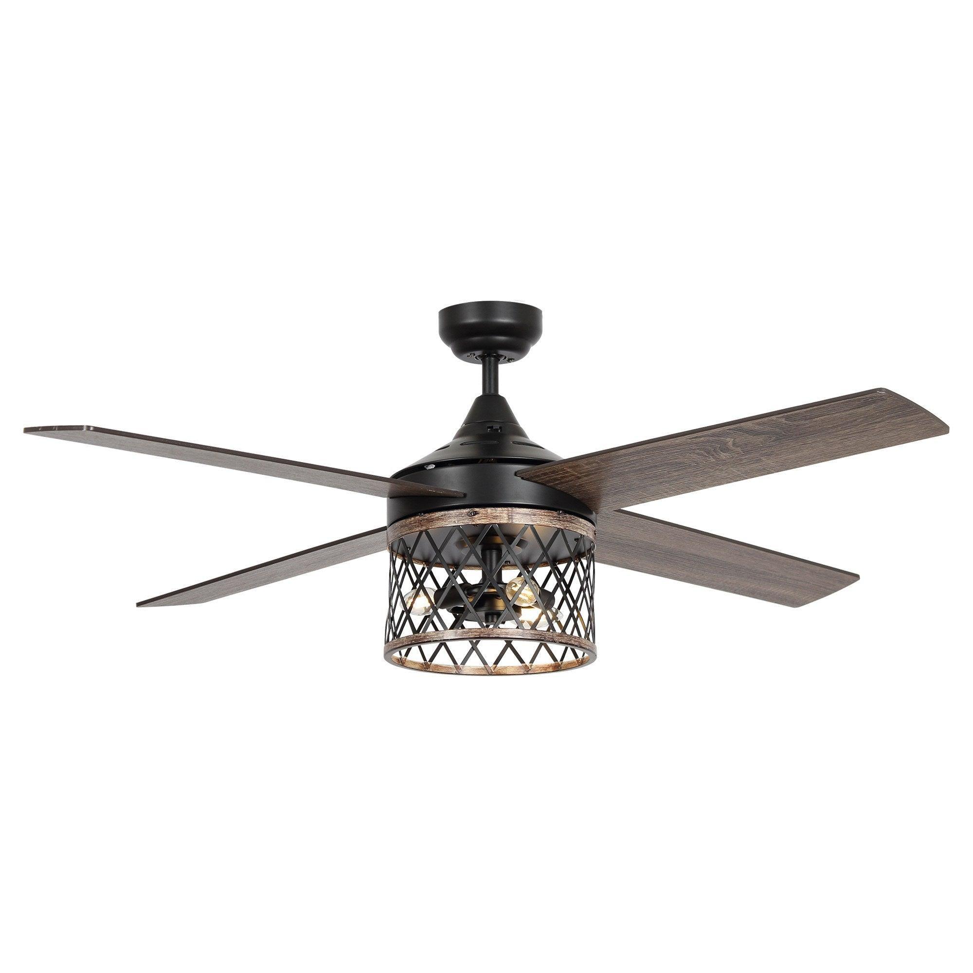Product Image for 52" Mirelle Bauernhaus Deckenventilator mit senkrechter Montage, wendbar, mit Beleuchtung und Fernbedienung