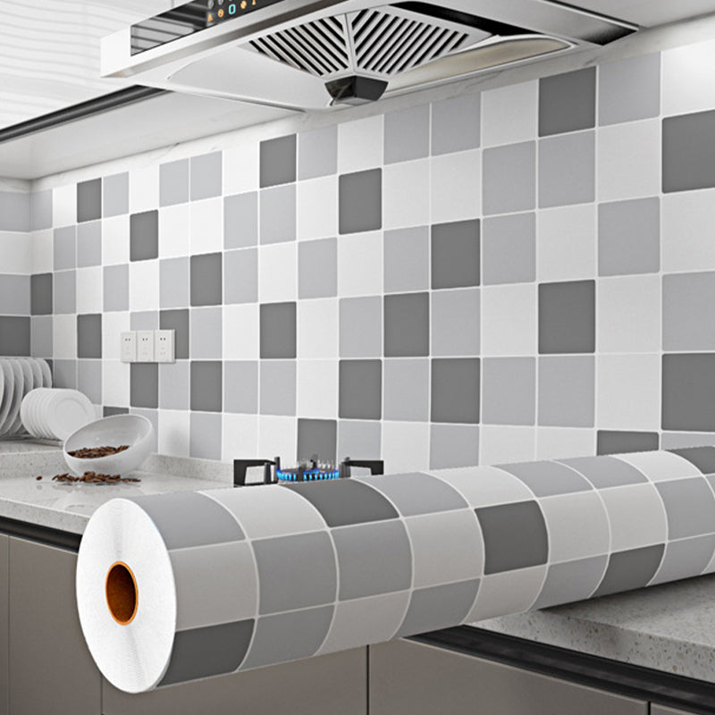 Product Image for Frendorf | Moderne Peel- und Stickfliesen PVC-Mosaikfliesen Peel- und Stick-Rückwandfliesen, Dunkelgrau / 23,6" x 196,9"