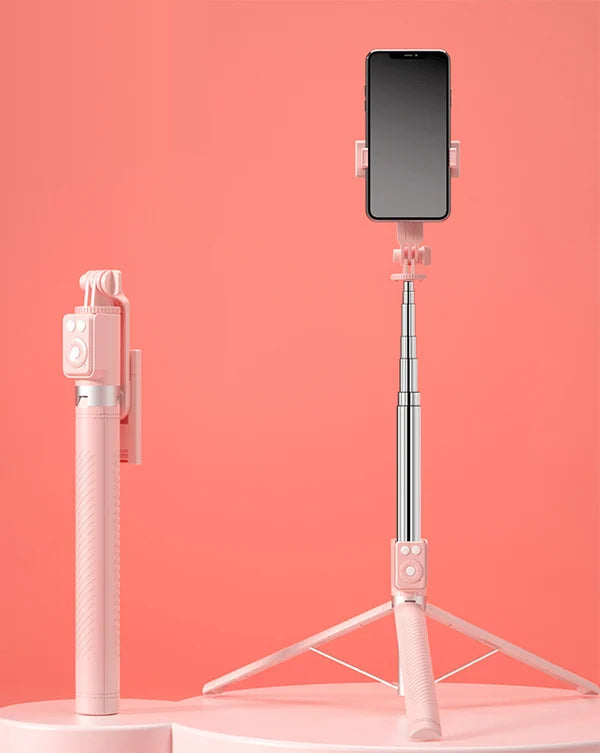 Product Image for Frendorf | 6 in 1 Bluetooth Selfie Stick, Rosa / Kein Fülllicht