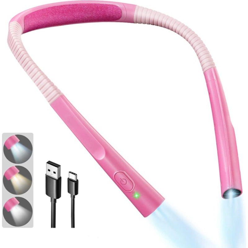 Product Image for LED Nackenleselampe, Buchlicht zum Lesen im Bett, 3 Farben, 6 Helligkeitsstufen, biegbarer Arm, wiederaufladbar, langlebig, perfekt zum Lesen, 