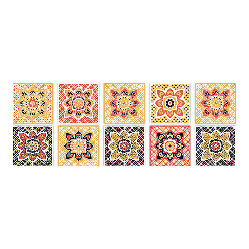 Product Image for Frendorf | Quadratische Peel & Stick Mosaikfliese PVC Wasserdichte Mosaikfliesen Tapete, Gelb / 8"L x 8"W / 10-Teiliges Set