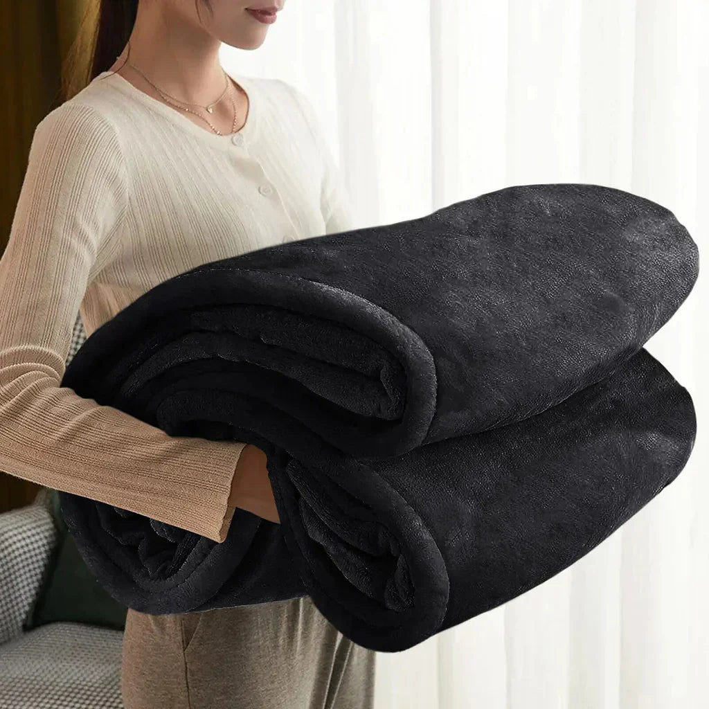 Product Image for Frendorf | Maxime | Kuschelige Fleece-Decke für alle Jahreszeiten - Extra Weich und Wärmend, Dunkel / 100x150 cm
