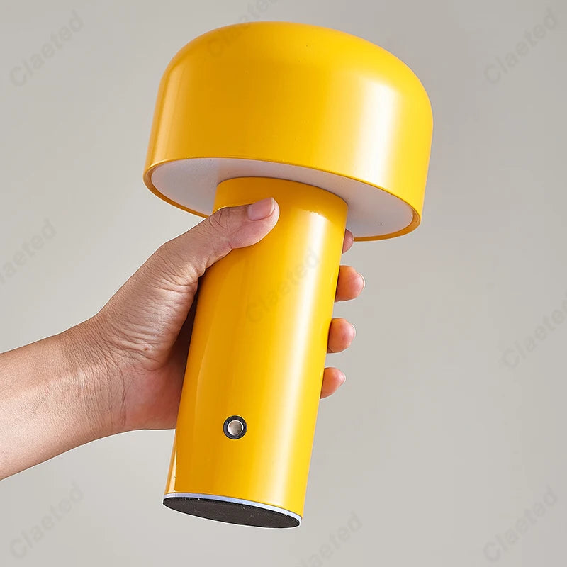 Product Image for Italienischer Designer Pilz Tischlampe Nachtlicht - Tragbare kabellose Touchlampe, Gelb