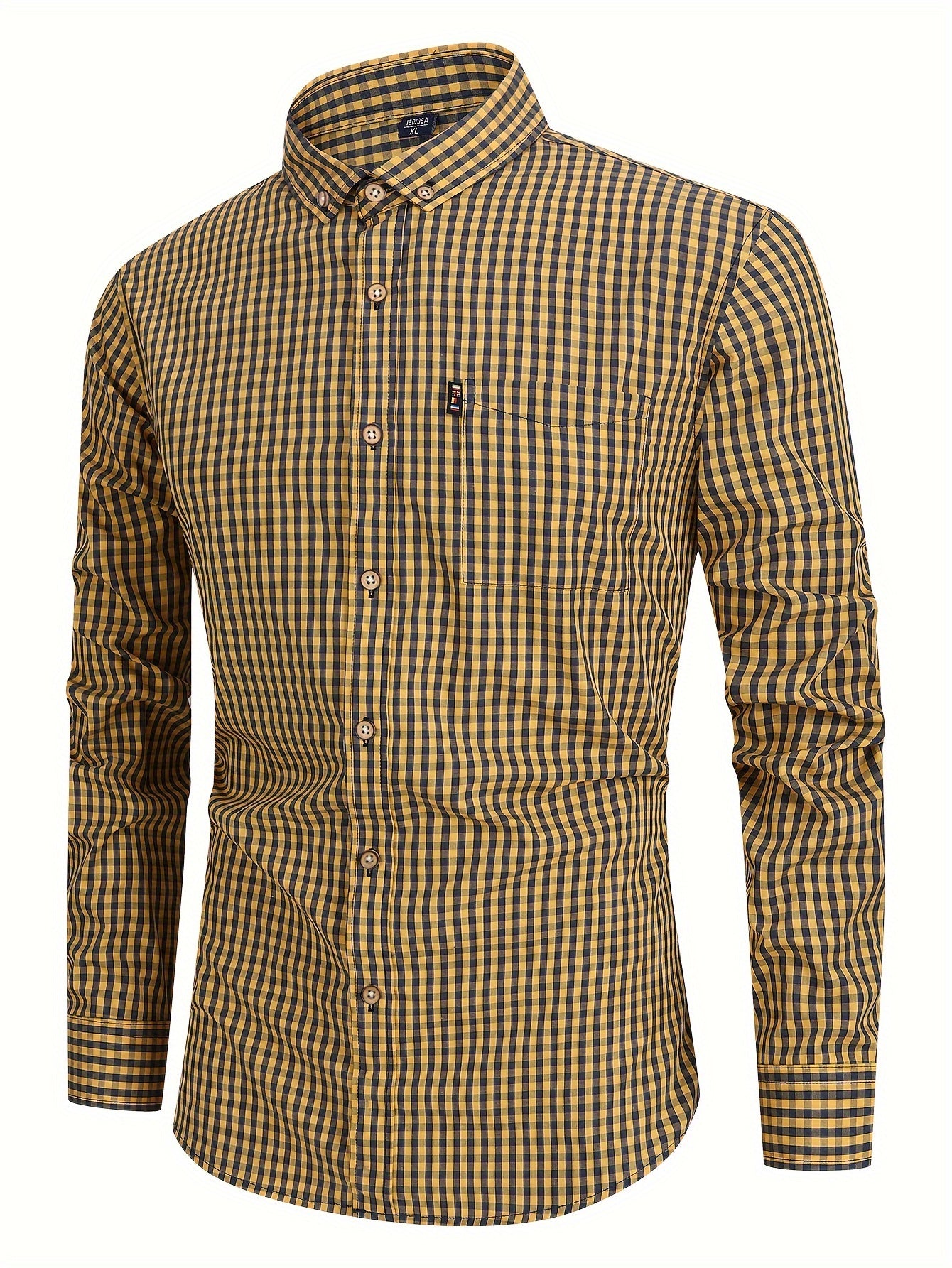 Product Image for Frendorf | Herrenmode Karohemd – Stilvoll & Vielseitig, Gelb / 2XL