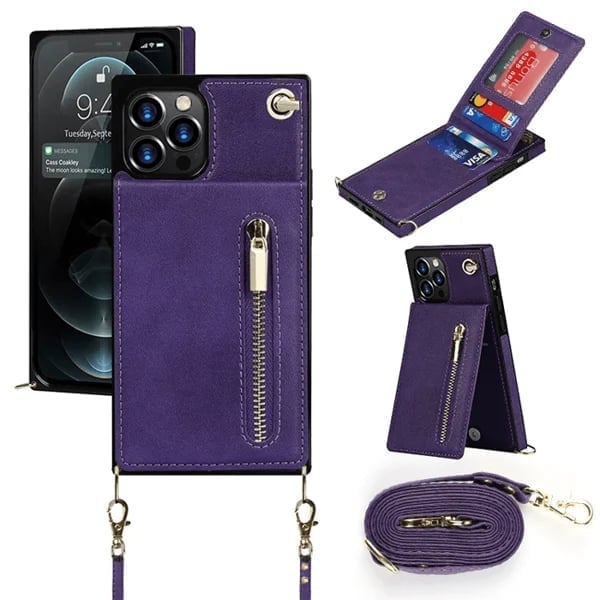 Product Image for Frendorf | WALLET IPHONE CASE – KREDITKARTENHALTER für IPhone, Lila / iPhone14 max