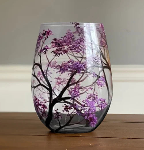 Product Image for Frendorf | Vier Jahreszeiten Baum Weingläser - Hand gemalt Kunst, Herbst / Glas ohne Stiel