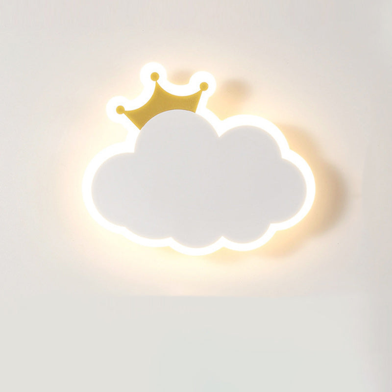 Product Image for Moderne Einfachheit Wolken Acryl Eisen LED Wandleuchte Lampe Für Nachttisch, Linke Krone / Weißes Licht (5000K) / 220V-240V für UK/AU