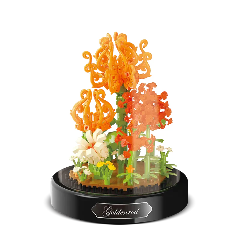 Product Image for Frendorf | BloomBrick DIY Mikro Blumen Bausteine | Mini Ziegel Puzzle | Heimdekoration & Geschenkidee für Kinder, Goldene Chrysantheme - 440 Stück