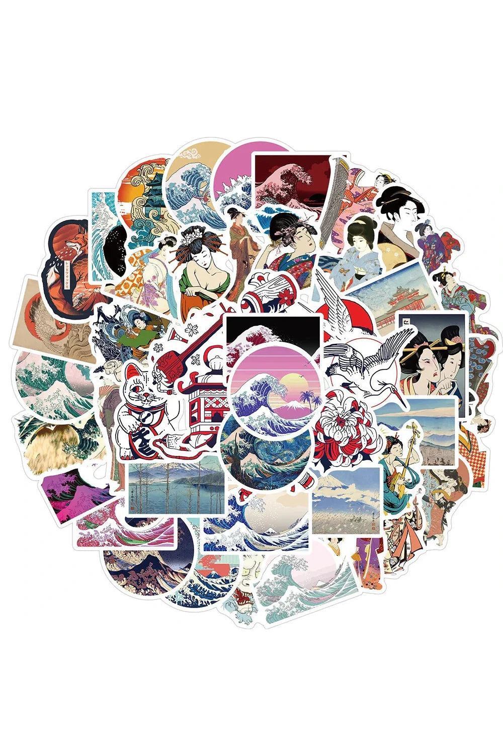 Product Image for Japanische Kunst Hoe Scrapbooking Aufkleber, 30PCS