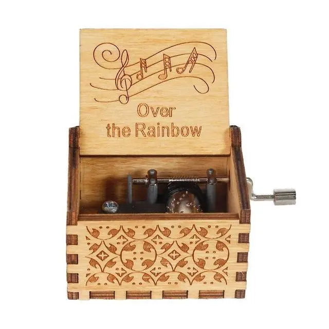 Product Image for Neueste Design Anime Howl's Moving Castle Musikthema Antik geschnitzte Holz Handkurbel Musikbox Kinderspielzeug Weihnachtsgeschenk, Regenbogen