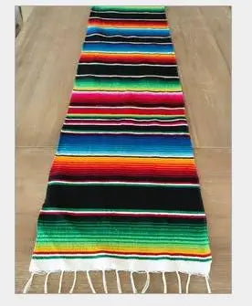 Product Image for Boho Vibrant Mexikanische Serape Decke, schwarz / 130x170cm