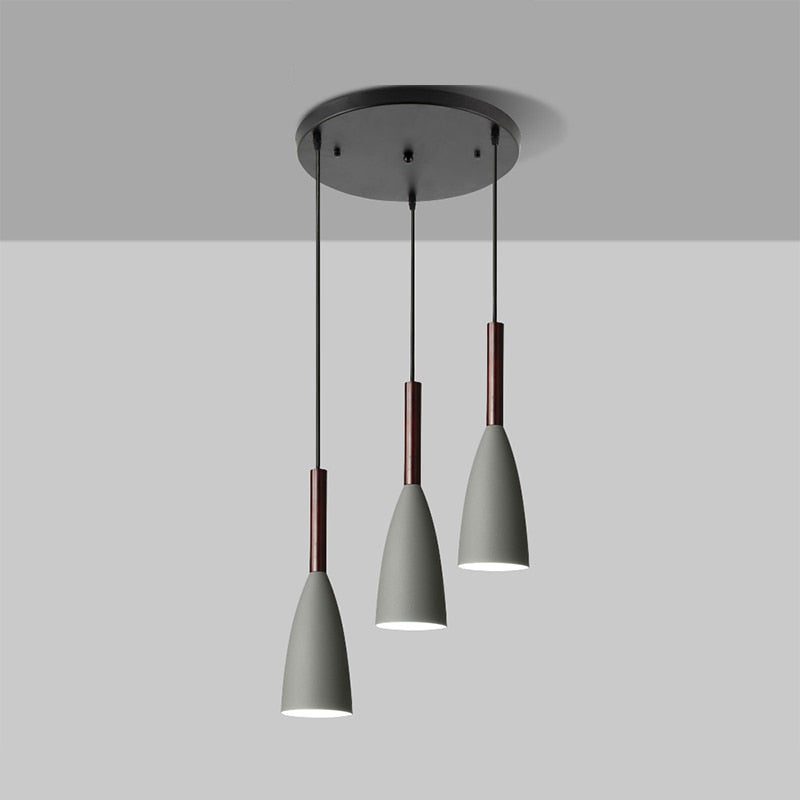 Product Image for Frendorf | AuroraTrio Design-Hängelampen | Dreier-Set Pendelleuchten | Stilvolle Beleuchtung für Zuhause, 3Stück Rund Grau