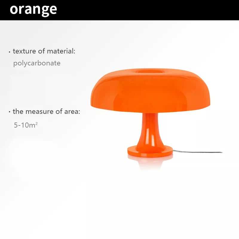 Product Image for Italienischer Designer LED-Pilz Tischlampe für Hotelzimmer, Wohnzimmer und Nachttischdekoration, AU Plug / Orange