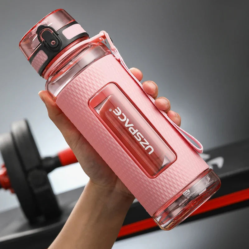 Product Image for UZSPACE Sport-Wasserflaschen, BPA-frei, tragbar, sturzsicher, auslaufsicher, großes Fassungsvermögen, Fitness-Wasserkocher, Tritan-Kunststoff-