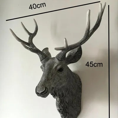 Product Image for Faux Rehkörper, Faux Taxidermie Tierkopf Wanddekoration Handgemachte Bauernhausdekoration Harz Wohnaccessoires Modern für die Wand, grau