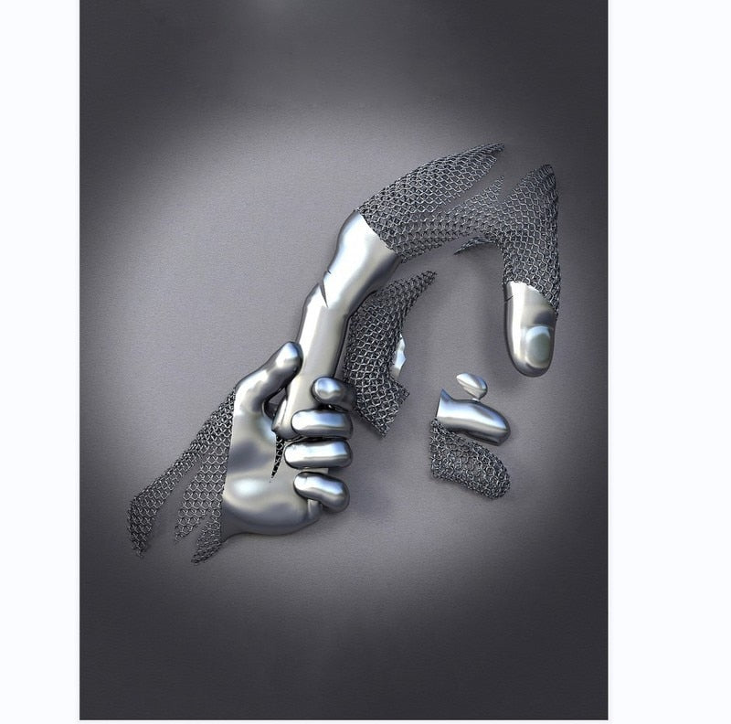 Product Image for Metallfigur Statues Stile Abstraktes Leinwandgemälde Paare Wandkunst Liebes-Skulptur Poster Druck Wohnkultur Wohnzimmer Geschenke, 60x80cm Kein Rahmen
