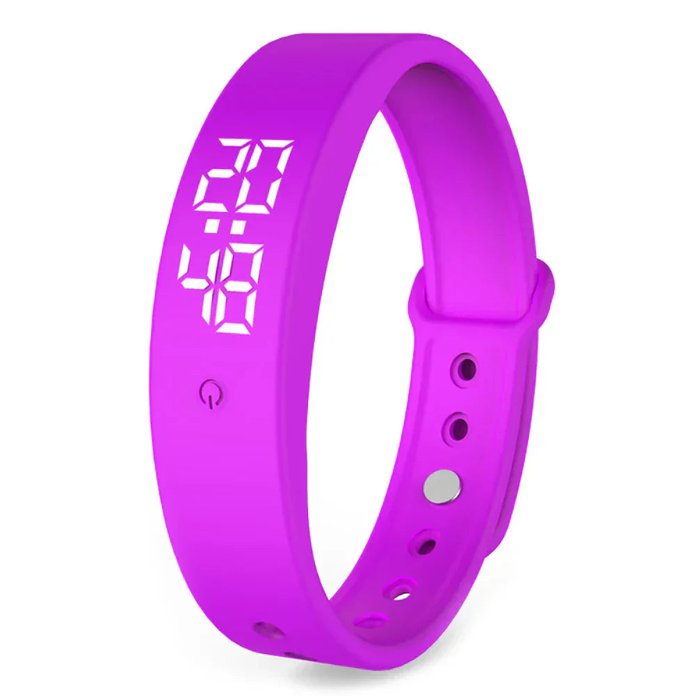 Product Image for BraceletV9 – Wasserdichte Smartwatch mit Vibrationsalarm, Lila