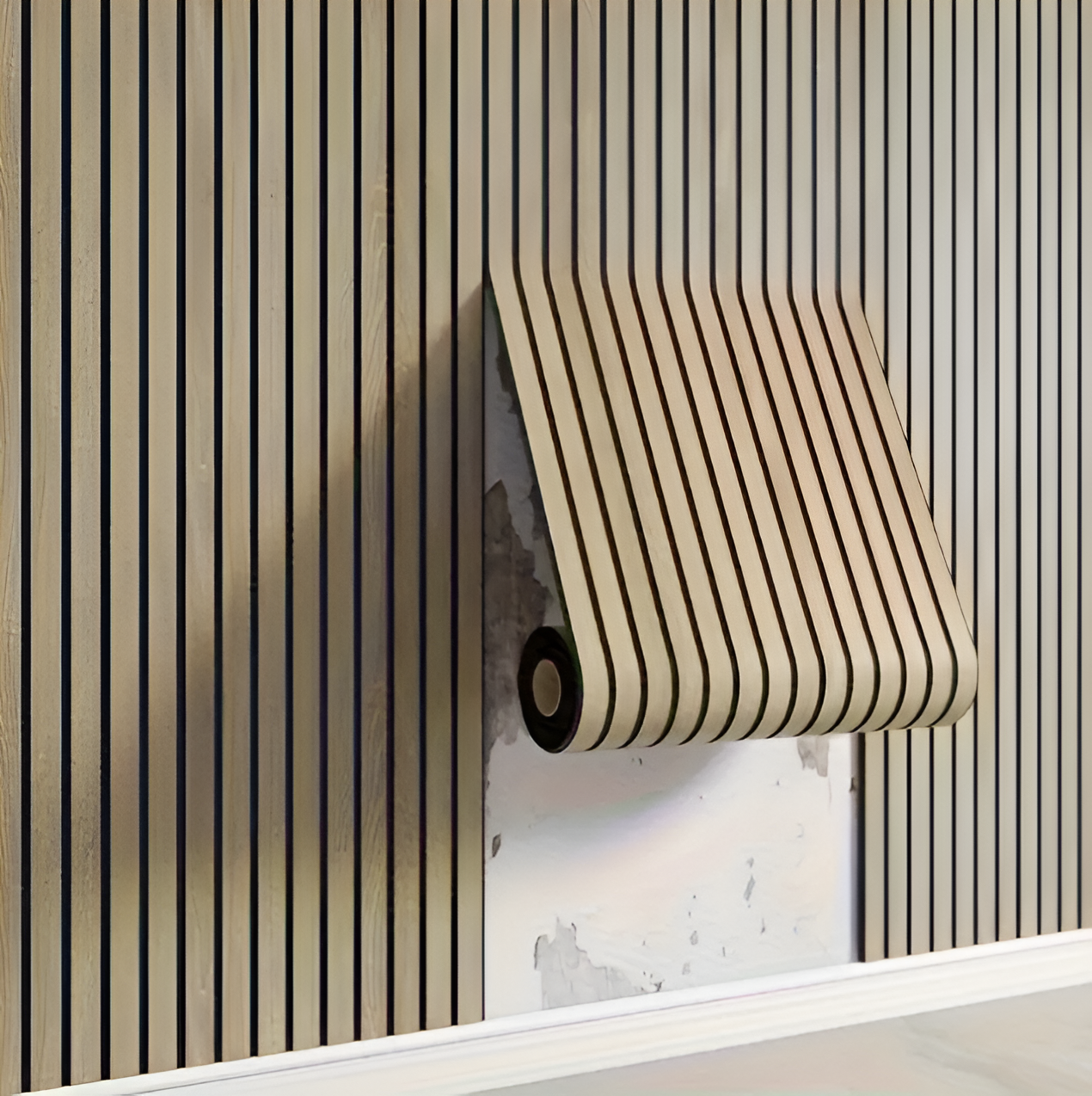Product Image for 3D Akupanel - Dekorative Selbstklebende 3D PVC Wandpaneele, Khaki / L 300 cm x B 40 cm