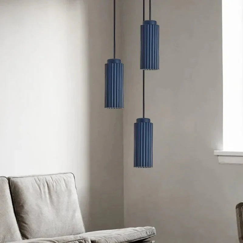 Product Image for Nordische LED-Hängelampe - Minimalistische skandinavische Deckenlampe für Wohnzimmer und Küche, Blau / Warmes Weiß