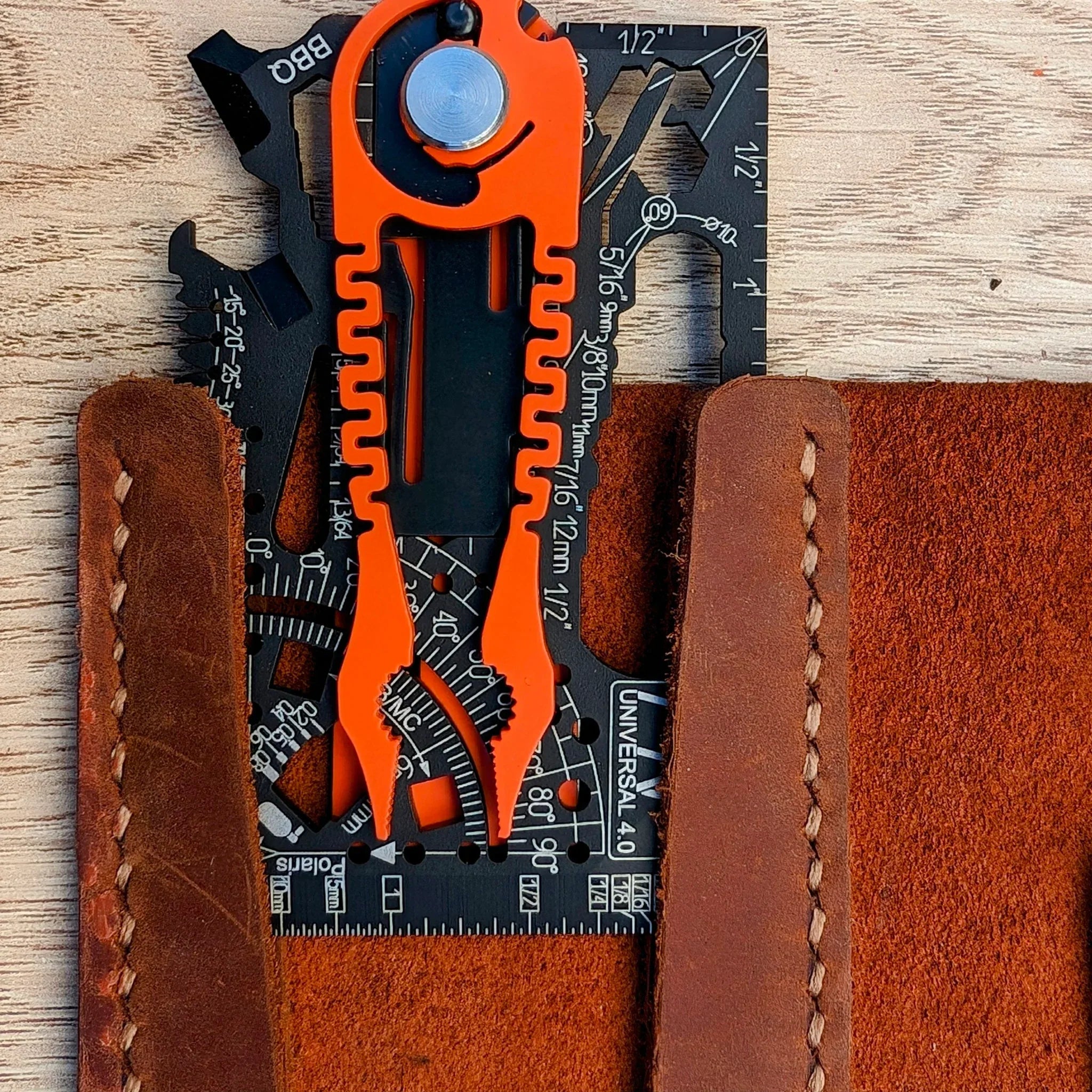 Product Image for Frendorf | MRF Universal 4.0 Cerakote, Schwarzes Cerakote-Stahl / Messer & Zangen Orange KIT / BRAUN Kartenhalter