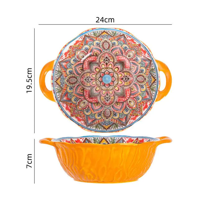Product Image for Bunte Vintage Essschalen | Keramik, L
