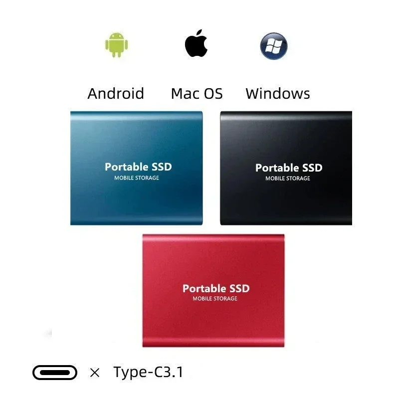 Product Image for Frendorf | TECHNOLOGIE | Superschnelle externe SSD 2TB | Mini-SSD | Hochgeschwindigkeits-Speicher für Laptop und PC, Blau / 2TB