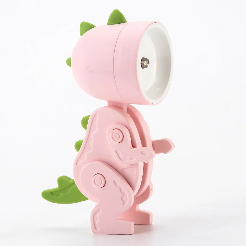 Product Image for Frendorf | GlowBuddy Niedliche LED Nachtlampe | Mini Haustier Design | Hund, Reh & Dinosaurier | Klapp-Tischlampe für Kinderzimmer, rosa Dinosaurier