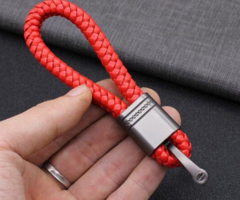 Product Image for Frendorf | Schlaufen Schlüsselanhänger geflochten für Autoschlüssel, Red2