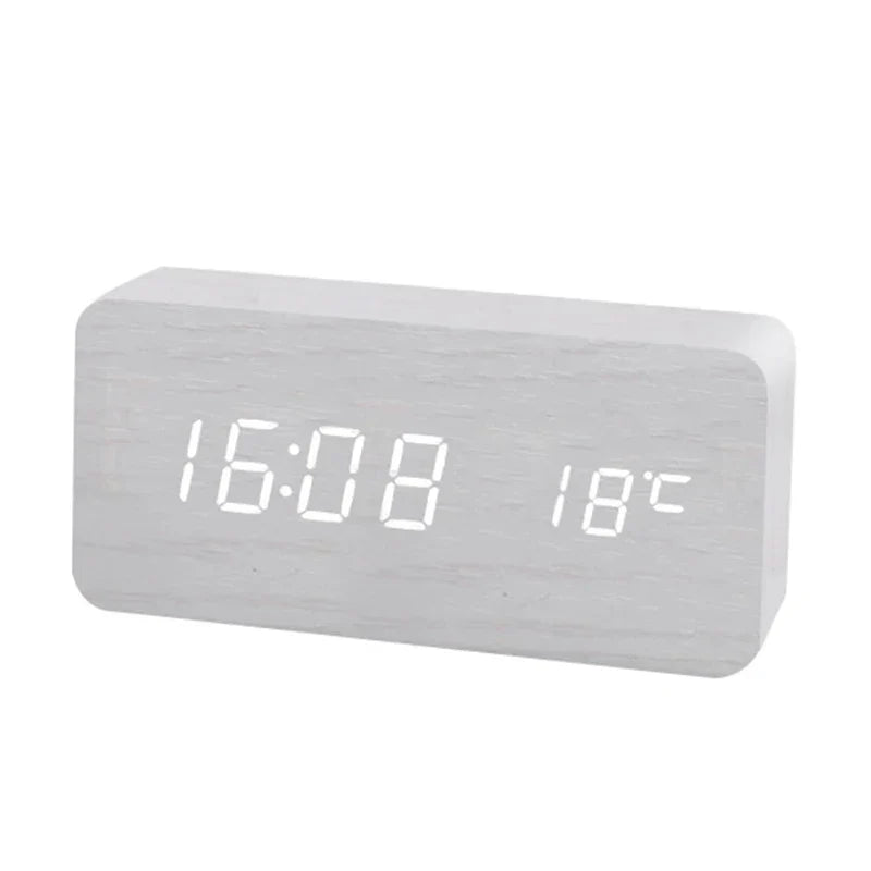 Product Image for Frendorf | Digitaler Wecker aus Holz | LED-Anzeige | Modernes Design | Lautlos | Umweltfreundlich, Weiß
