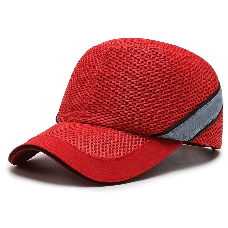 Product Image for Rote Arbeitssicherheits-Bump Cap - Schutzhelm mit hartem ABS-Innenkern zum Kopfschutz in Zuhause, Arbeit und Fabrik, Rote Baumwolle