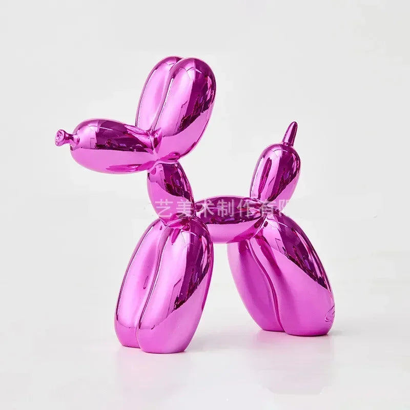 Product Image for Nordic Ballon Hund Skulptur Harz Tier Ornament Kunst Skulpturen und Figuren Handwerk Hause Dekoration Zimmer Desktop Zubehör, Lila / 10x10x4cm