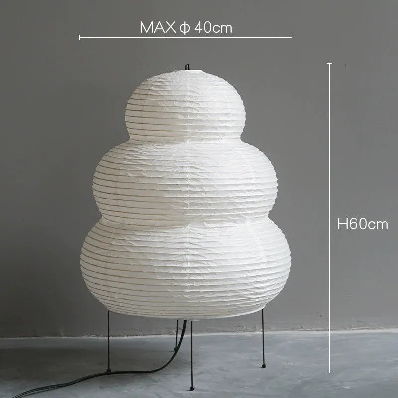 Product Image for Japanische Wabi-Sabi-Stativstehlampe Schlafzimmer Nachttisch Wohnzimmer Esszimmer Studie Loft Dekor Schreibtischlampe Weiße Reispapier Tischlampe, EU-