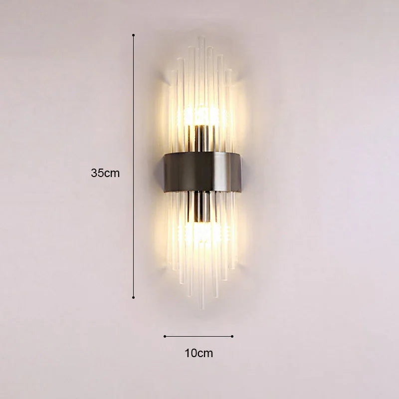 Product Image for Frendorf | GoldenLuxe Elegante LED-Wandleuchte | Luxuriöses Design in Gold | Stilvolle Wandbeleuchtung, C 35cm Schwarz / Cool White(5500-7000K)