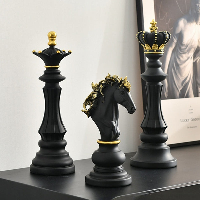 Product Image for Schachfigur - GrandCheck - Wohnkultur - Handgemachte Eleganz, Schwarzer Ritter