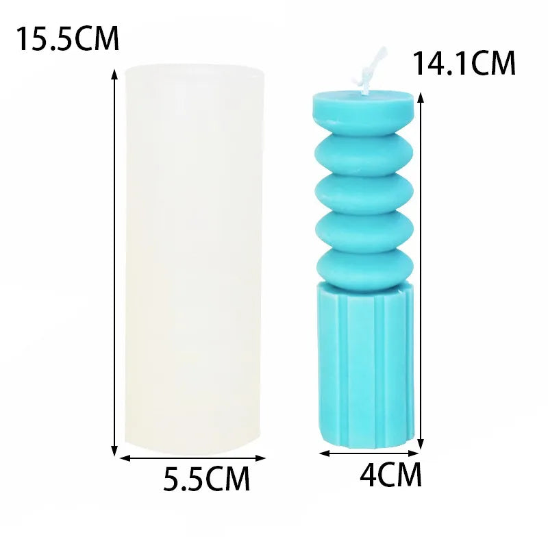 Product Image for Große Donutform Silikon Kerzenform Handgemachte Schokoladenkekse Backformen Würfel Putz Epoxidharz Formen Acrylform, nur Silikonform 3