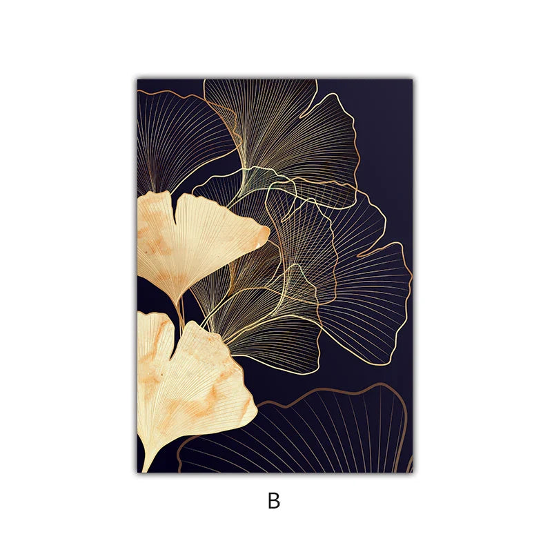 Product Image for Abstrakte botanische tropische blaue Aubergine florale Wandkunst feine Kunst Leinwanddrucke Bilder für Wohnzimmer Schlafzimmer Hotelzimmer Dekor, B / 