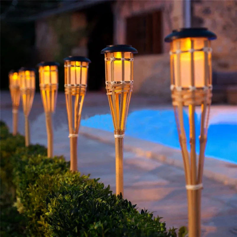 Product Image for Frendorf | TikiGlow Solar-Fackel 5er-Set | Flammenoptik LED Gartenleuchten | Solarbetrieben | Dekoratives Licht für Außen