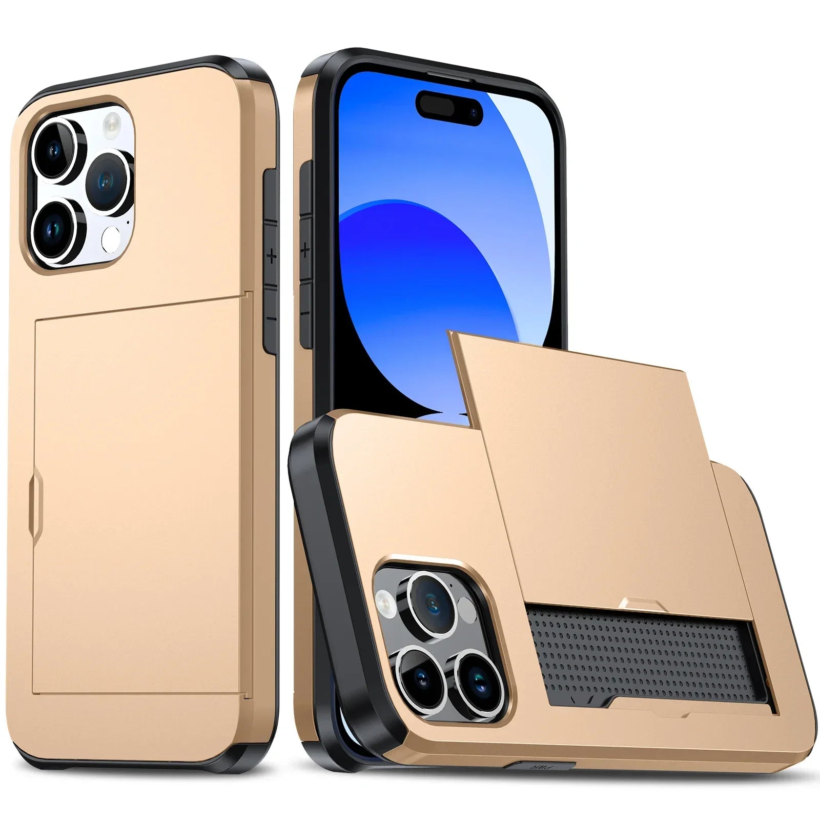 Product Image for iPhone-Hülle mit Kartenhalter | Kaufen Sie 2 und erhalten Sie 1 gratis , Gold / iPhone 11 Pro