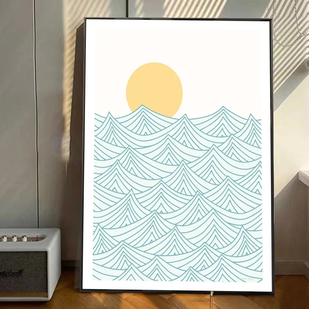 Product Image for MoonTide | Ocean Wave Klebeposter Kunst, E / 21x30cm