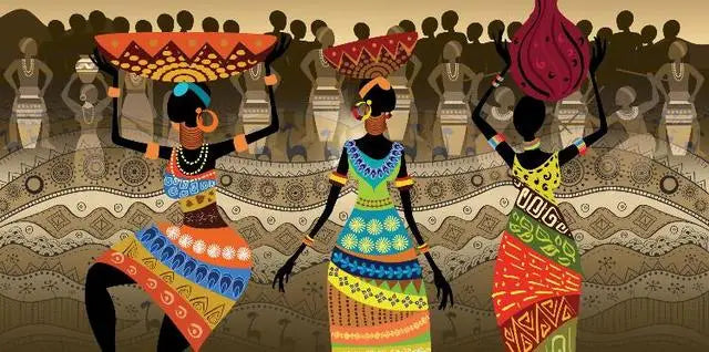 Product Image for Große Größen Abstrakte Afrikanische Frau Leinwandmalerei, 3 / 30x60cm Unframed