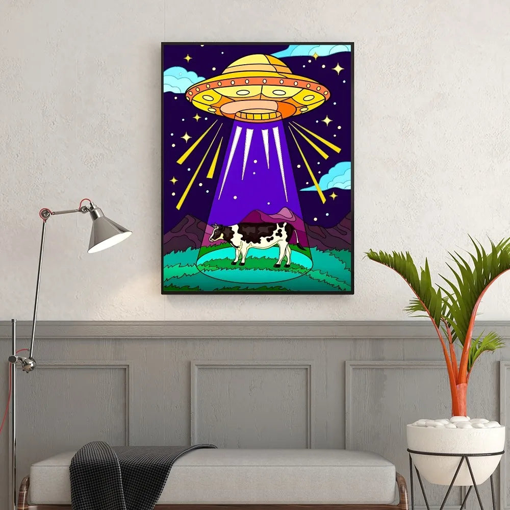 Product Image for Kuhnabführung Kunstposter Selbstklebendes Kunstposter Retro Kraftpapier Aufkleber DIY Zimmer Bar Café Vintage Dekorative Malerei, z2 / 42x30 Kein 