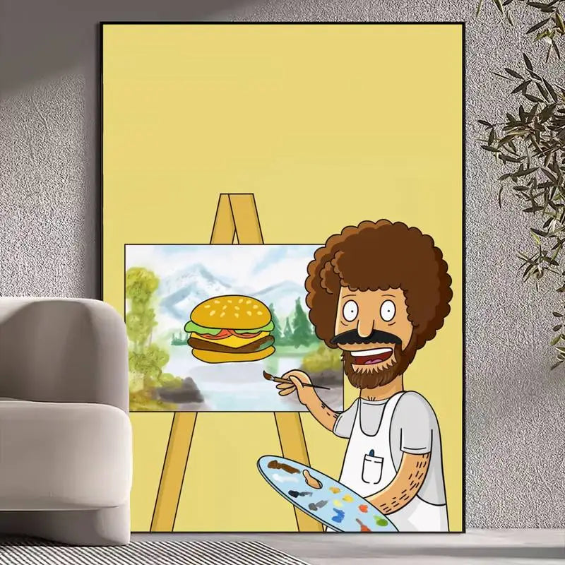 Product Image for Cartoon Burgers Bobs POSTER Prints Wall Pictures Living Room Home Decoration Small, A9 / A3 (42 x 29,7 cm)