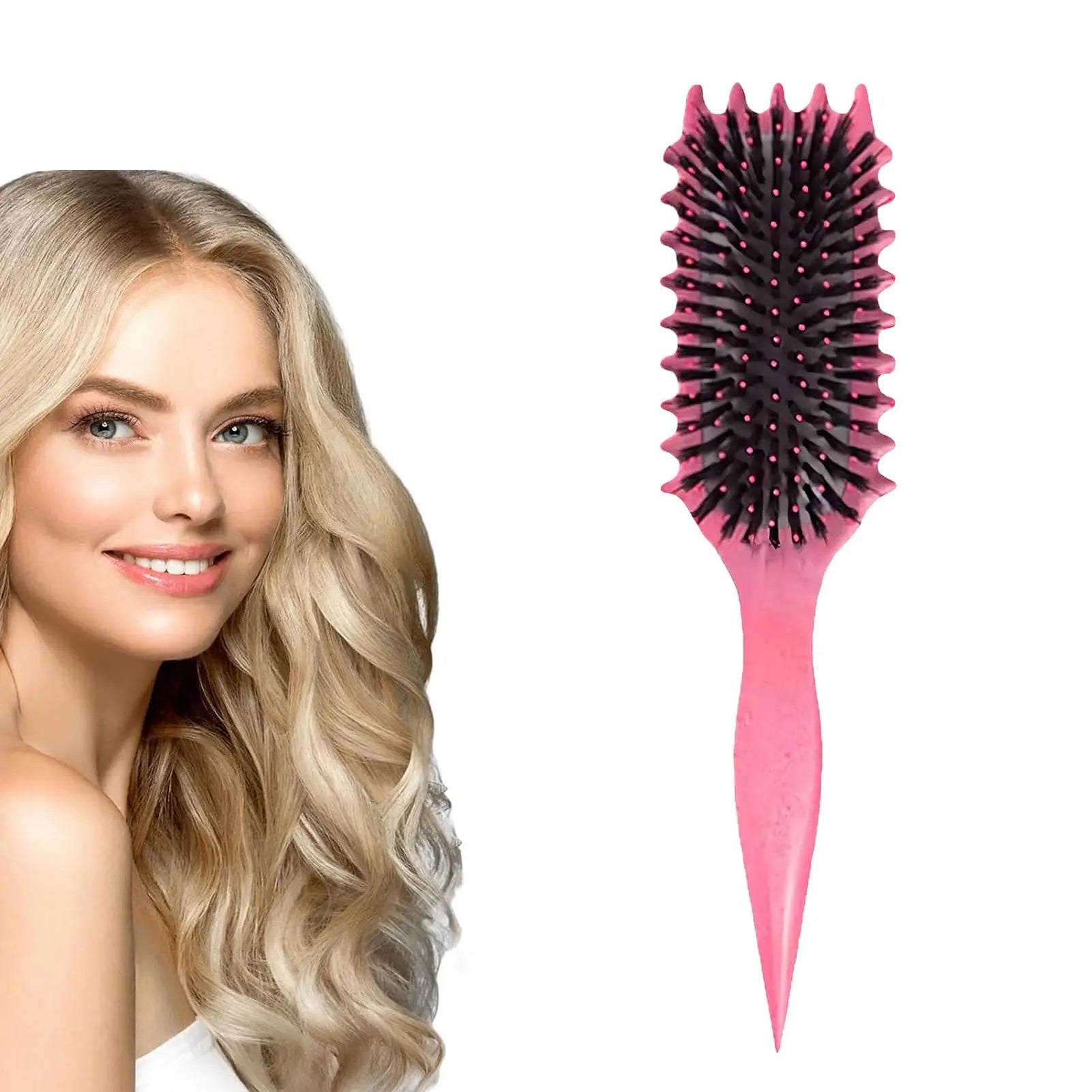 Product Image for Frendorf | Bounce Curl Define Styling Brush Comb Shaping Herren Damen Reduzieren Zug Curl Trennung Für Definierte Locken, Rosa